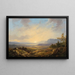 Landschaft offen bei Sonnenuntergang - Remigius Adrianus van Haanen — gerahmtes Bild an der Wand