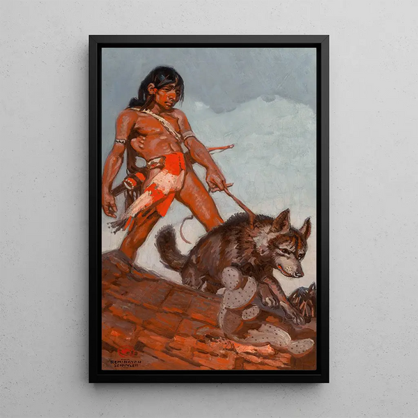 Junge Indianerin - Remington Schuyler — gerahmtes Bild an der Wand