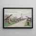 Route de Roye Noyon les arbres coupés - René François Xavier Prinet — gerahmtes Bild an der Wand