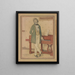 Studie eines jungen Mannes neben einem Klavier - René François Xavier Prinet — gerahmtes Bild an der Wand