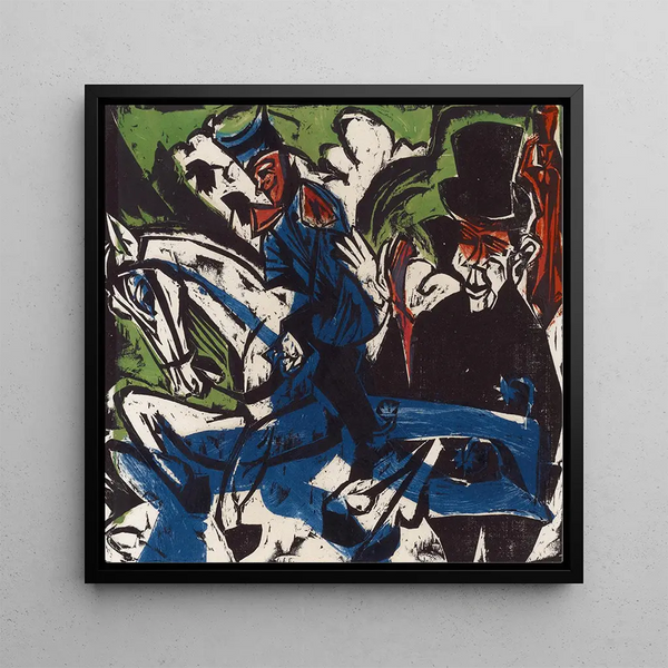Rencontre de Schlemihl avec le petit homme gris sur la route - Ernst Ludwig Kirchner