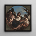 Ruhe während der Flucht nach Ägypten - Guercino — gerahmtes Bild an der Wand
