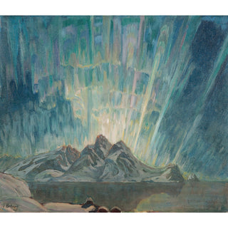 Reproduction Aurores boréales, étude du nord de la Norvège #2- Anna Boberg