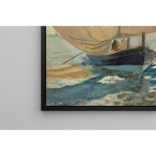Reproduction Bateaux de pêche sur la plage, Valence - Joaquín Sorolla