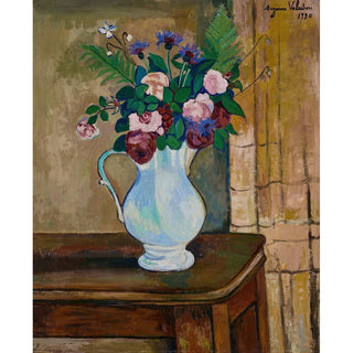 Reproduction Bouquet de Roses, Bleuets et Fougères - Suzanne Valadon