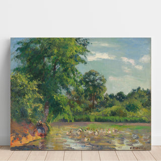 Reproduction Canards sur l'Étang de Montfoucault - Camille Pissarro