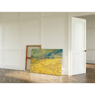 Reproduction Champ de blé derrière l'hôpital Saint-Paul avec une faucheuse - Vincent van Gogh