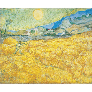 Reproduction Champ de blé derrière l'hôpital Saint-Paul avec une faucheuse - Vincent van Gogh
