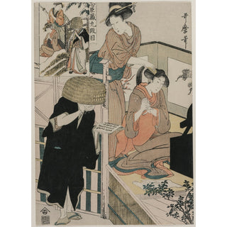 Reproduction Chushingura, Acte IX de L'entrepôt de la loyauté - Kitagawa Utamaro