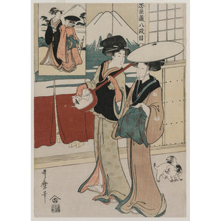 Reproduction Chushingura - Acte VIII du Trésor de la Loyauté - Kitagawa Utamaro