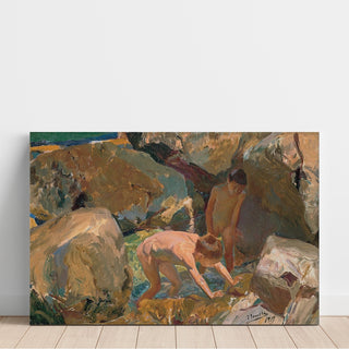Reproduction Enfants à la recherche de coquillages - Joaquín Sorolla