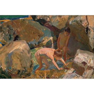 Reproduction Enfants à la recherche de coquillages - Joaquín Sorolla