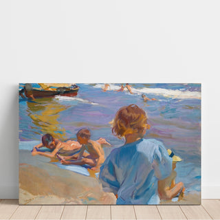 Reproduction Enfants sur la plage, Valence - Joaquín Sorolla