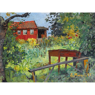 Reproduction Jardin avec maison rouge - Edvard Munch