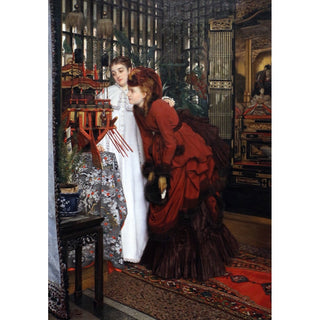Reproduction Jeunes femmes regardant Objets Japonais - James Tissot