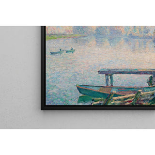 Reproduction L'étang de Saint-Pierre, pêcheur et barques - Henri Lebasque