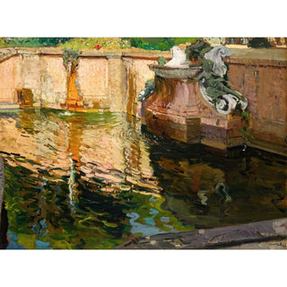 Reproduction La fontaine aux chevaux, La Granja - Joaquín Sorolla
