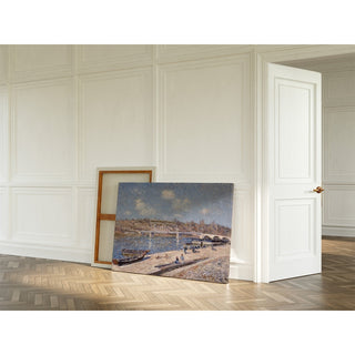 Reproduction La plage à Saint-Mammès - Alfred Sisley