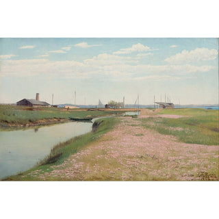 Reproduction La rivière et le port de Frederiksværk - Laurits Andersen Ring