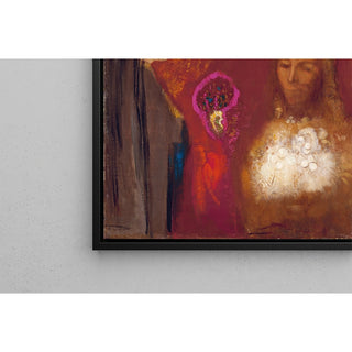 Reproduction Le Christ et la Samaritaine Le bouquet de fleurs blanches - Odilon Redon