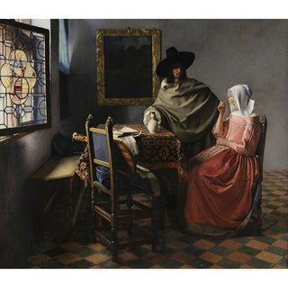 Reproduction Le verre de vin - Johannes Vermeer