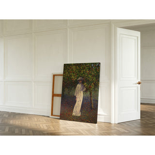 Reproduction Mademoiselle au jardin , Automne - Leon Kamir-Kaufmann