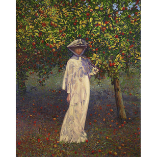 Reproduction Mademoiselle au jardin , Automne - Leon Kamir-Kaufmann