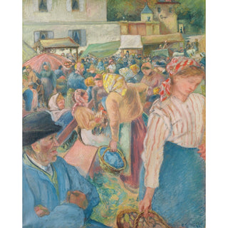 Reproduction Marché à la volaille, Pontoise - Camille Pissarro