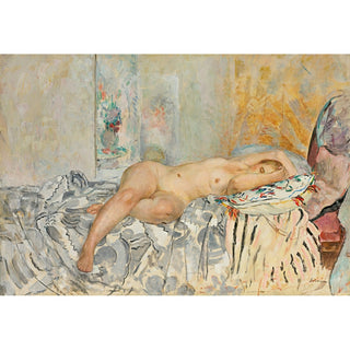 Reproduction Nu Allongé au Coussin Espagnol - Henri Lebasque