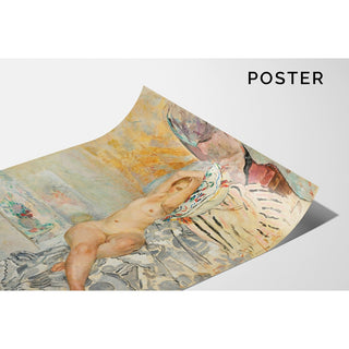 Reproduction Nu Allongé au Coussin Espagnol - Henri Lebasque