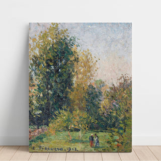 Reproduction Paysage avec Deux Personnages, Éragny, Automne - Camille Pissarro