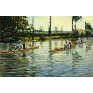 Reproduction Périssoires sur l'Yerres - Gustave Caillebotte