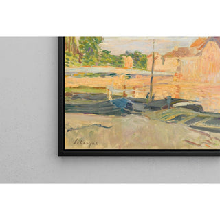Reproduction Péniches au Bord de la Marne - Henri Lebasque