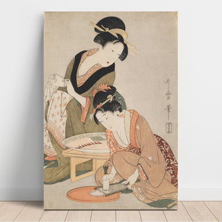 Reproduction Préparation de poisson cru - Kitagawa Utamaro