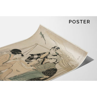 Reproduction Province de Settsu Six rivières à la mode - Kitagawa Utamaro
