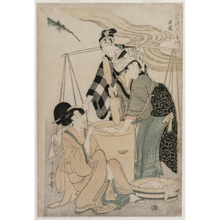 Reproduction Province de Settsu Six rivières à la mode - Kitagawa Utamaro