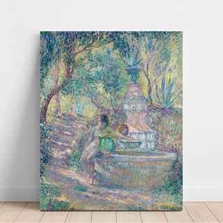 Reproduction Saint-Tropez, deux jeunes filles à la fontaine - Henri Lebasque