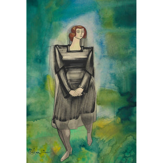 Reproduction Sans titre Figure féminine - Karl Wiener