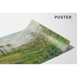 Reproduction Soleil Couchant au Valhermeil, Auvers-sur-Oise - Camille Pissarro