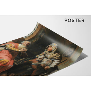 Reproduction Tobit et Anna avec l'enfant - Rembrandt van Rijn