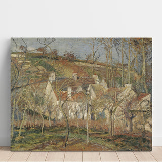 Reproduction Toits rouges, coin de village, hiver - Camille Pissarro