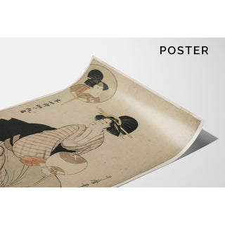 Reproduction Une femme attirante ressemblant à l'acteur Iwai Hanshiro - Kitagawa Utamaro