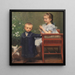 Resi und Hans Matsch, die Kinder des Künstlers - Franz von Matsch — gerahmtes Bild an der Wand