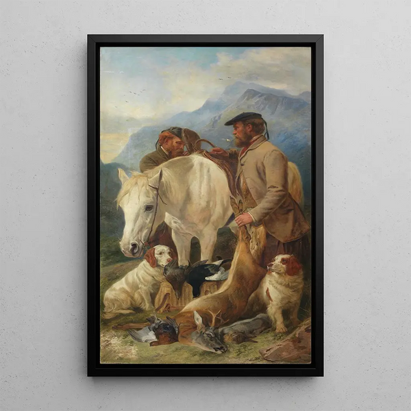 Der Wachpferd - Richard Ansdell — gerahmtes Bild an der Wand
