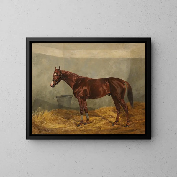 Le cheval de course Fantôme - Richard Benno Adam — gerahmtes Bild an der Wand