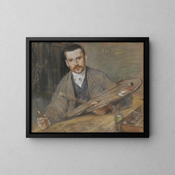 Johan Kindborg 1861-1907, Künstler verheiratet mit der Holzschnittkünstlerin Emy Edman - Richard Bergh — gerahmtes Bild an der Wand
