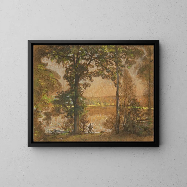 Landschaft aus Reifen - Richard Bergh — gerahmtes Bild an der Wand