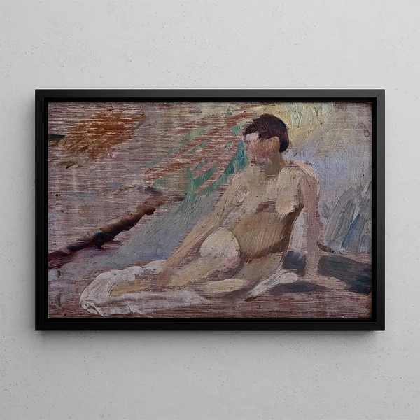 Studie des Modells - Richard Bergh — gerahmtes Bild an der Wand