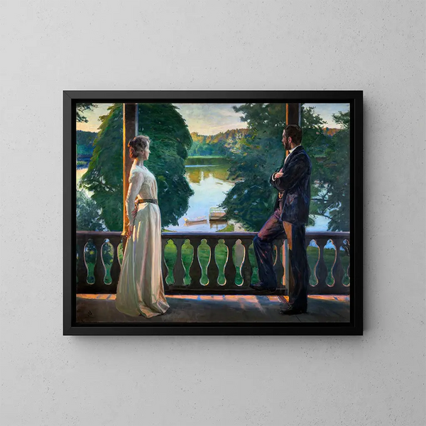 Sommerabend im Norden - Richard Bergh — gerahmtes Bild an der Wand