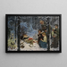 Kinder im Schnee - Richard Borrmeister — gerahmtes Bild an der Wand